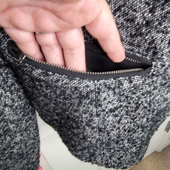 Gap tweed wool blend full zip moto jacket size large - Picture 5 of 9